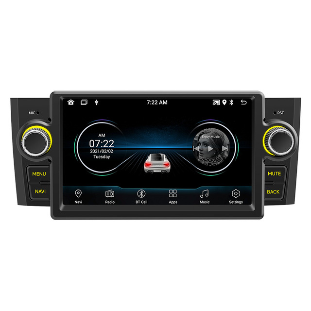 1 Din Android Auto Car Radio for Fiat Grande Punto Linea 2007-2012 Navigation Multimedia Stereo Player GPS 4G Carplay Head Unit