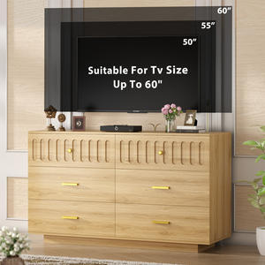 कारखाने थोक कस्टम आधुनिक लिविंग रूम 6 दराज भंडारण कैबिनेट बेडरूम फर्नीचर बेडसाइड ब्राउन ठोस लकड़ी की छाती - Product Image 4