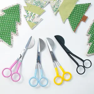 6'' Rug Tufting Shear Carpet Duckbill Napping Shears Applique Scissors Four Colors for Choosing Multi-Angled Blunt Tips