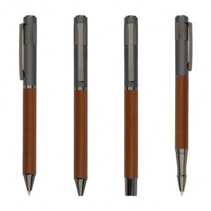 Nouveauté 2025 : Stylo bille en métal personnalisé style Scandinavie avec logo d'entreprise, stylo en cuir promotionnel pour la publicité et l'éducation - Product Image 4