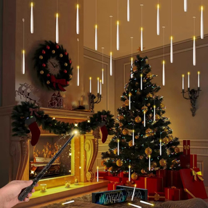 Nến nổi với cây Đũa Phép ma thuật treo Nến nhấp nháy Flameless nổi dẫn nến với Cây Đũa phép từ xa - Product Image 2