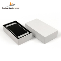 Boîte d'emballage pour téléphone portable avec insert en mousse, conception antichoc, couvercle et base vides, fabrication professionnelle OEM