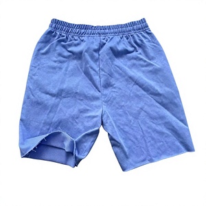 <b>Men</b> Solid Blue Cotton <b>Bermuda</b> <b>Shorts</b> Drawstring Waist Casual Wear Breathable Mid Rise Ripped Custom LOGO Design Print Wholesale - Product Image 2