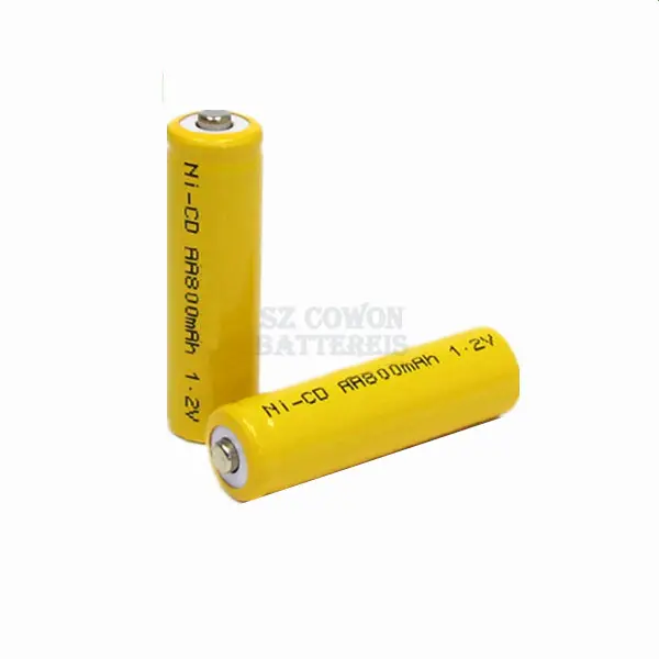 Batteries nickel-hydrure métallique, rechargeables, nicd aa, 1.2v, 800mah, 1.2v