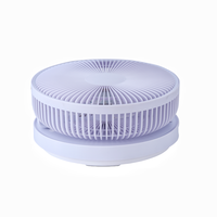 Ventilateur pliable rechargeable de 10 pouces, batterie 6000 mAh, 4 vitesses, 1300 tr/min avec minuterie pour la maison et le bureau