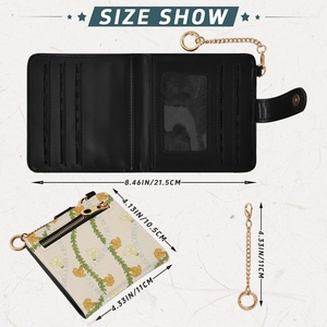 Hawaiian Puakenikeni Lei Flower Pikake Credit Card <b>Wallet</b> Zipper Card Holder Women's RFID Blocking <b>Small</b> Leather <b>Wallets</b> - Product Image 3