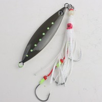60g-200g pêche en eau salée métal gabarit tête de gabarit lame de spinner rapide/lente chute pas de poisson leurre appât pour la pêche en rivière et en lac