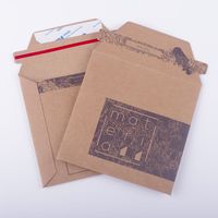 Enveloppe d'expédition en carton écologique de petite taille, emballage personnalisé en papier kraft avec bande détachable