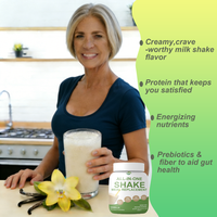 OEM ODM Shake de remplacement de repas pour la gestion du poids, saveur vanille, sans gluten, sans produits laitiers, poudre protéinée, 20g de protéines par portion
