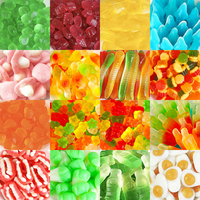 OEM Groothandel Aanpassing Tweekleurige Hartvormige Gummy Candy Gemengde Zure en Zoete Kauwgomachtige Zachte Snoepjes