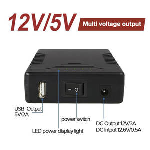Mini <span class=keywords><strong>ups</strong></span> güç kaynağı 12v lifepo4 pil paketi 9v 5v usb yedek şarj edilebilir lityum piller mini <span class=keywords><strong>ups</strong></span> için wifi yönlendirici - Product Image 5