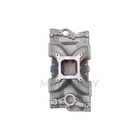 Collecteur d'admission à plan unique surélevé en aluminium satiné argenté usiné CNC MATCHWAY pour moteur Chevy SBC Vortec 350 V400