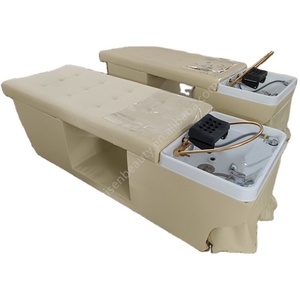 Kisen 2025 – Fauteuil de lavage de cheveux professionnel en métal et cuir PU, inclinable, étanche avec circulation d'eau - Product Image 1