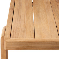 Ensemble de table et chaises de salle à manger pour terrasse de restaurant, nouveau design, tissu imperméable, revêtement en teck, pour extérieur
