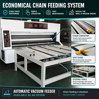 Machine semi-automatique de fabrication de boîtes en carton ondulé à grande vitesse, impression flexographique et découpe, YSF-C, professionnelle et industrielle
