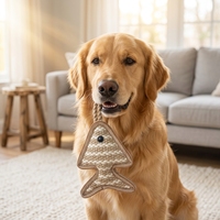 Jouet à mâcher interactif en jute souple et couineur pour chiens, design poisson de luxe, pour l'intérieur et l'extérieur