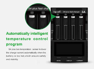 Vapcell S4 Plus caricabatterie veloce Smart 4 slot 12A caricabatterie ricaricabile per <span class=keywords><strong>18650</strong></span> 21700 32700 26650 batterie - Product Image 4