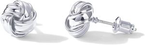 14K Gold Plated <strong>Small</strong> Round Knot <strong>Stud</strong> <strong>Earrings</strong> for Women Hypoallergenic Twisted <strong>Studs</strong> - Product Image 5