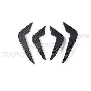 4 pièces Ailerons latéraux de pare-chocs avant en fibre de carbone sèche pour BMW Série 2 F87 M2 2016-2020, kit carrosserie Canard Splitter - Product Image 6