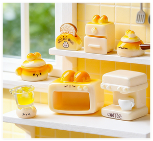 Casa de muñecas para niños y niñas, accesorios de cocina realistas, sartén artesanal de resina, espátula para freír, juguete de comida de cocina - Product Image 1