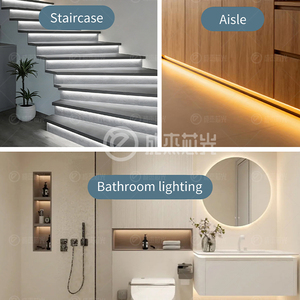 Striscia <span class=keywords><strong>LED</strong></span> <span class=keywords><strong>a</strong></span> <span class=keywords><strong>Batteria</strong></span> 5V 2835 60 <span class=keywords><strong>LED</strong></span> Impermeabile con Sensore di Movimento PIR per Illuminazione di Armadi e Guardaroba - Product Image 5