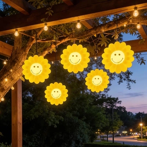 Lampe LED en forme <span class=keywords><strong>de</strong></span> tournesol - Éclairage décoratif <span class=keywords><strong>extérieur</strong></span> imperméable pour routes commerciales et ambiance <span class=keywords><strong>lumineuse</strong></span> - Product Image 4