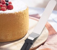 Spatule à gâteau angulaire en acier inoxydable de 10 pouces, couteau à palette écologique pour lisser la crème, outils de décoration de gâteaux et de pâtisserie