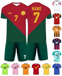 Ensemble de maillots de football personnalisés sublimés pour hommes, manches courtes, respirant, en polyester, uniformes de football toutes saisons, vêtements d'équipe pour adultes - Product Image 2