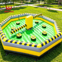 Machine d'obstacles sportifs gonflables rotative KeepFuns pour enfants et adultes, amusement athlétique pour les parcs d'attractions