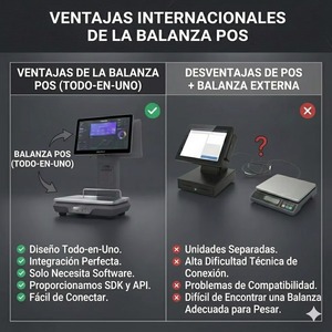 LongFly Smart AI, Sistema de Punto de Venta Todo en Uno con Báscula, Pantalla Dual, Caja <span class=keywords><strong>Registradora</strong></span> con Pantalla Táctil para Supermercados, Hardware <span class=keywords><strong>TPV</strong></span> Español - Product Image 3