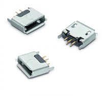 Connecteur USB 614105150621 WR-COM Micro THT Type AB Vertical en alliage de cuivre 1.8A 30V Wurth Elektronik Bobine -40°C à +85°C