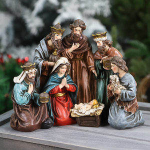 Redeco Venta de Fábrica de Set de Nacimiento con Jesús, Figuras de Resina del Belén Navideño, Decoración de Navidad para Regalo Festivo - Product Image 4