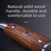 Couteau de cuisine de haute qualité en acier inoxydable 4Cr, lame tranchante, manche en bois de 20,6 cm, ambidextre, passe au lave-vaisselle, pour légumes et viande