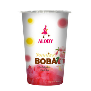 Thé aux fruits Boba Popping de Taïwan, directement de l'usine, boisson saine aux ingrédients naturels, 450 ml, prêt à consommer, 14 mois de conservation - Product Image 1