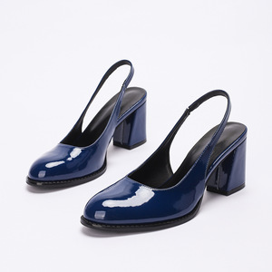 Nuevos <span class=keywords><strong>Zapatos</strong></span> de Trabajo Cómodos de Tacón Cuadrado para <span class=keywords><strong>Mujer</strong></span>, de <span class=keywords><strong>Charol</strong></span>, con Punta Redonda, Cierre Deslizante y Estilo Slingback, Ideales para Verano y Otoño - Product Image 3