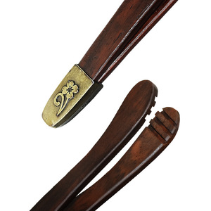 Handmade Ebony Tea Tongs Non Slip Wooden Tweezers For Kung Fu Tea Ceremony Accessories Flat Shape Afternoon Tea Use - Product Image 3