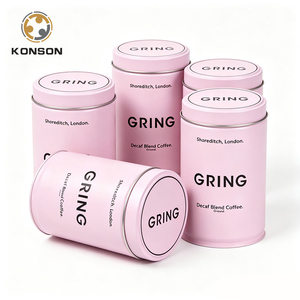 Boîtes en <span class=keywords><strong>métal</strong></span> personnalisées imprimées pour poudre de matcha, thé et café, de qualité alimentaire, avec couvercle hermétique - Product Image 1