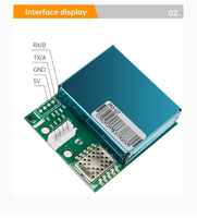 Module de détection de la qualité de l'air CRK 6-en-1 avec capteurs de gaz CO2, PM2.5, PM10, de température et d'humidité, montage sur câble S6X