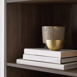 <strong>Tall</strong> Sleek 5 Shelf Display Bookcase Adjustable Shelves <strong>Shelving</strong> Rustic Brown - Product Image 4