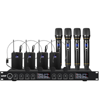 DF208 Microfono Inalambrico Portable 8 canaux UHF métal micro sans fil casque Microphone Microphone sans fil professionnel