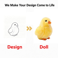 Peluche de poussin réaliste douce et moelleuse, jouet animal de la ferme pour la décoration de chambre et de maison, logo personnalisé disponible en gros