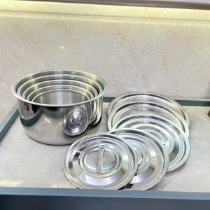 5 adet pişirme mutfak eşyası Set tayland pot set paslanmaz çelik tencere isıtmalı gıda kapları kapaklı - Product Image 3