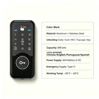 Kunci Pintu Pintar Sidik Jari Biometrik Kartu RFID Tanpa Kunci Sistem Kontrol Akses Keamanan Rumah Elektronik Remote Wi-Fi