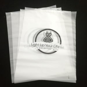 Eco friendly Zipper Resealable Clothes Packaging Frosted Plastic Bag Matte zipper bag