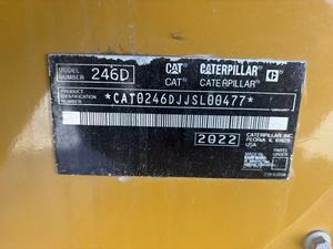 Minicargadora CAT 246D3 Usada, 3392 kg, Carga Nominal de 1 Tonelada, con Motor, Bomba y Caja de Cambios - Product Image 3