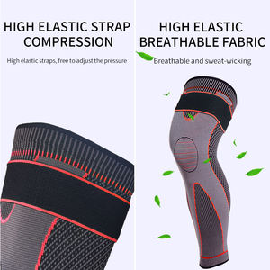 Penjepit angkat beban kebugaran Gym dapat diatur perban olahraga lutut nilon elastis uniseks untuk penyokong lutut olahraga antiselip jongkok - Product Image 5