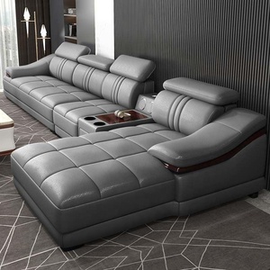 Juego de Sofás de Cuero para Sala de Estar Moderna de Lujo Ligero, Duradero, Tamaño Personalizado para Apartamentos Grandes y Pequeños, Sofá Art <span class=keywords><strong>Empress</strong></span> - Product Image 3