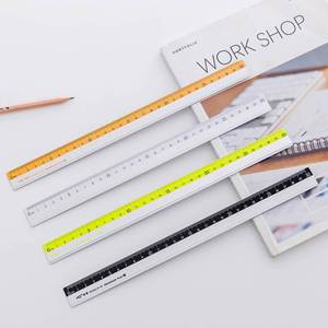 Juego de Reglas de Aleación de Aluminio Personalizadas de 15/20/30 cm, Regla Recta de Metal de Precisión para Estudiantes, Oficina y Regalos Promocionales - Product Image 3