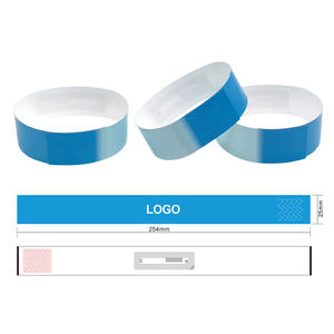 Gelang <span class=keywords><strong>RFID</strong></span> tahan air tiket kertas kontrol akses dapat dicetak gelang untuk Pancuran termal - Product Image 1