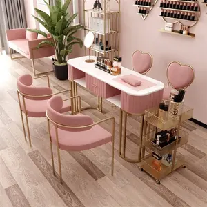 Luxury nail salon furniture nail tables nail art beauty salon supplies salon desk equipments